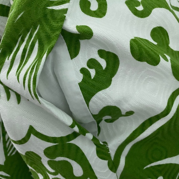 EUC Milly Green White Cotton Dress Sz 12 - Picture 4 of 13